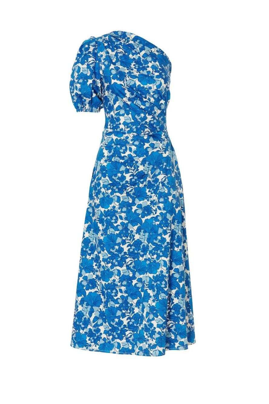 Shoshanna Frida One Sleeve Floral Midi Dress - 0